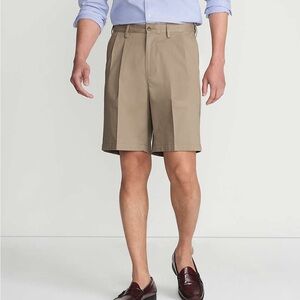 Lands' End Men's Tan Flat Front Shorts